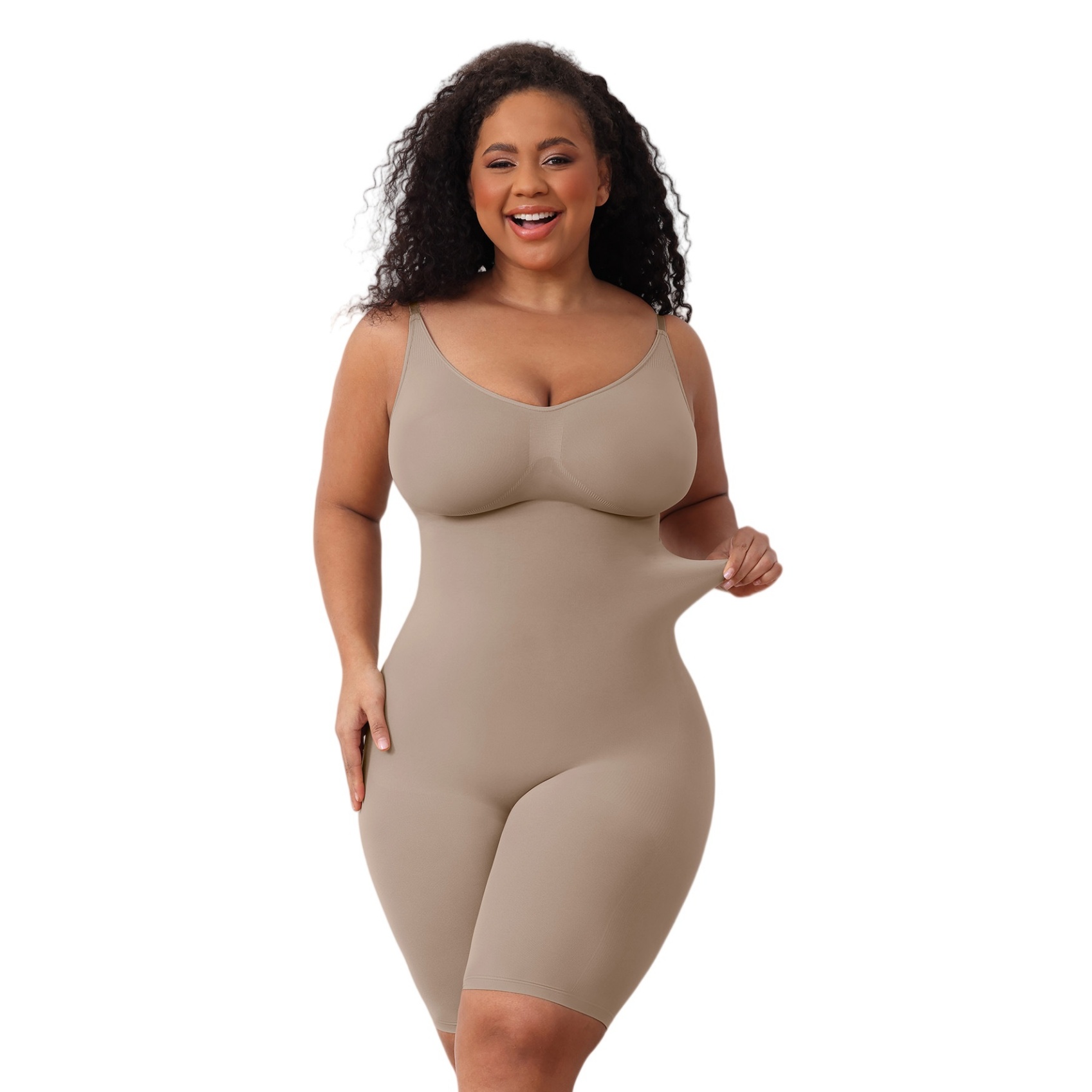 Womens Seamless Shapewear Bodysuit Romper - Full Body Shaper Jumpsuit